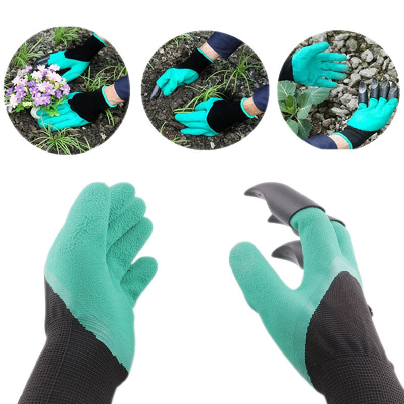Hot Rubber Garden Gloves Safety Gardening Gloves For Soil Flip Man Moman Protection Hand Garden Tools Supplies Products