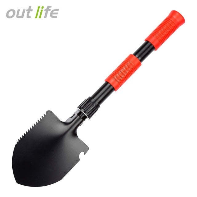 Outlife Multifunction Military Tactical Folding Shovel Portable Outdoor Camping Survival Spade Trowel Emergency Garden Tool