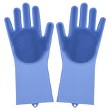 Kitchen Silicone Cleaning Gloves Magic Silicone Dish Washing Gloves Easy Household Silicone Scrubber Rubber Cleaning Gloves